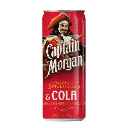 Captain Morgan & cola blik (12x 25cl)
