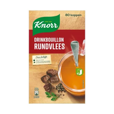 Knorr Drinkbouillon Rundvlees (80 stuks)