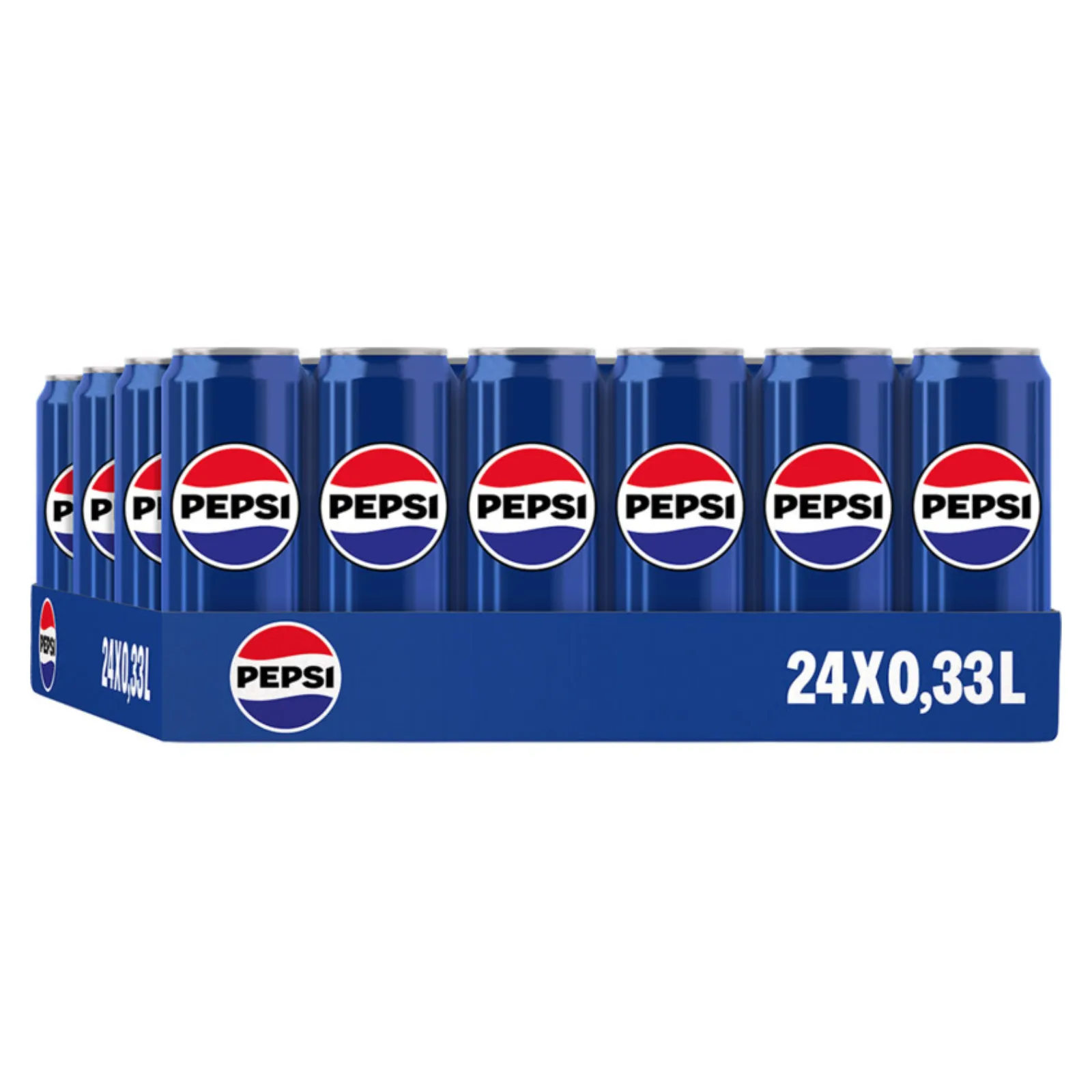 Tray blikjes pepsi regular zijaanzicht