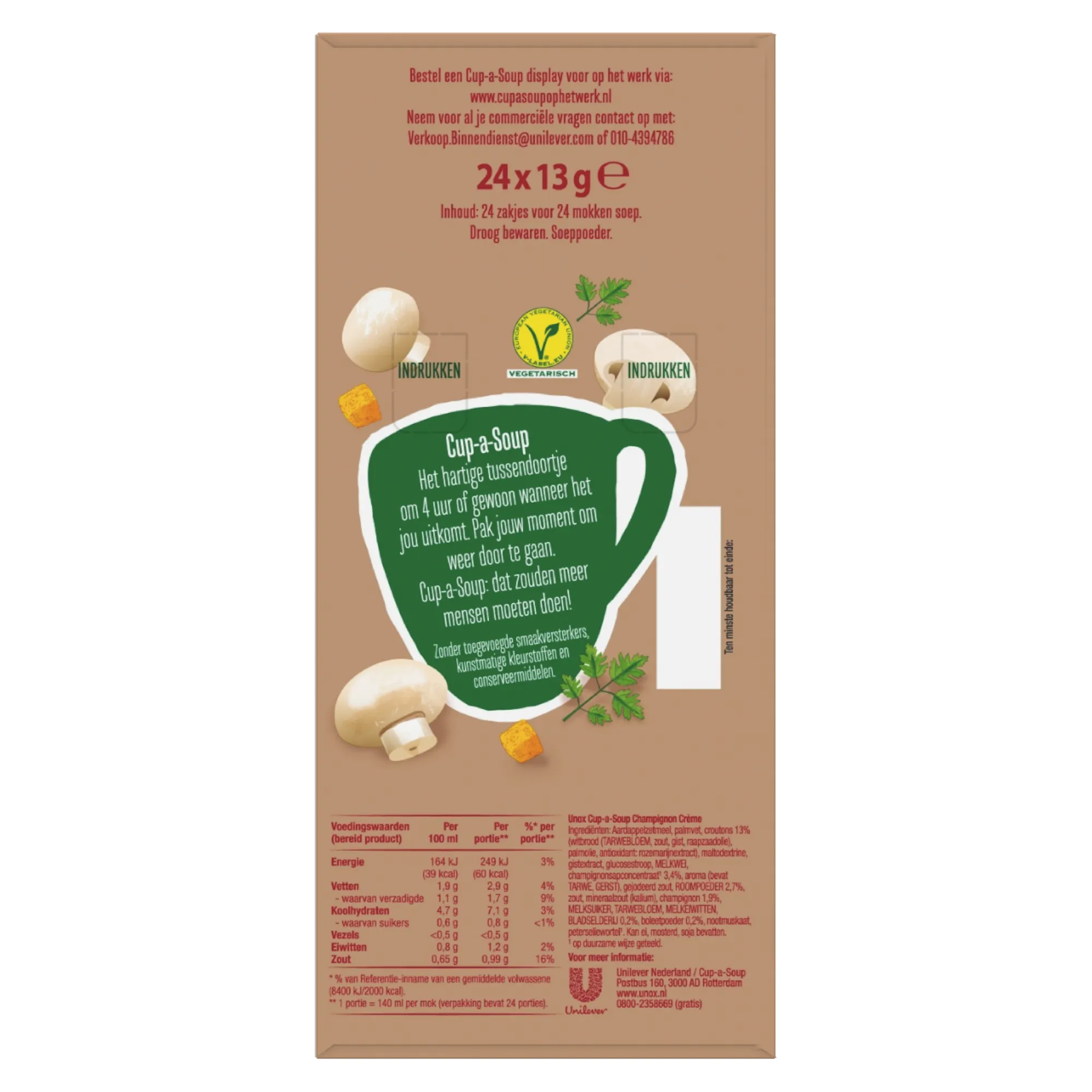 Unox Cup-a-Soup Champignon Crème (24x 140ml)