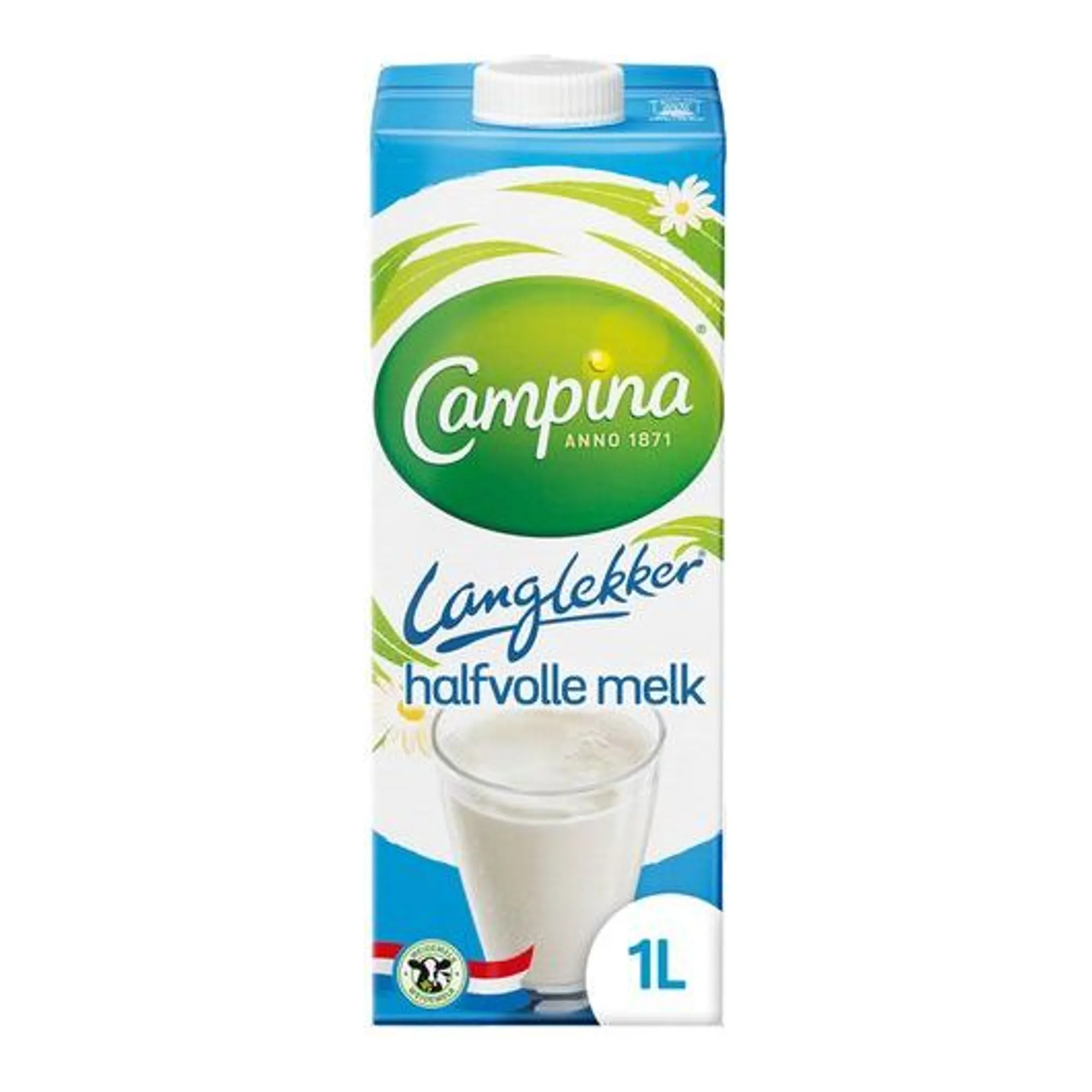 Campina langlekker halfvolle melk pak (12x 1 liter)