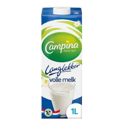 Campina Langlekker Volle Melk Pak (12x 1 liter)