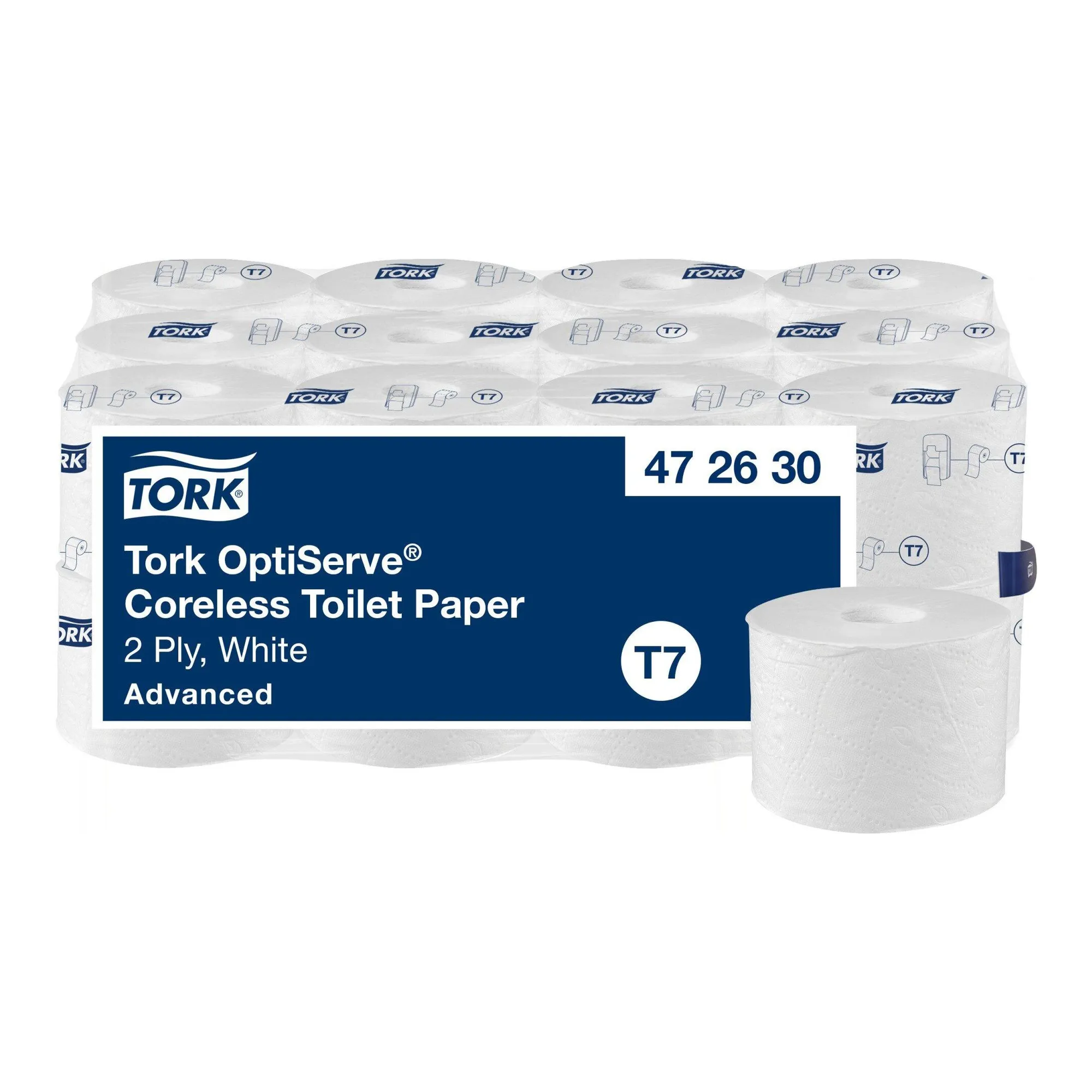 Tork Hulsloos Mid-size Toiletpapier 2-laags Wit T7 Advanced (24x900 vel)