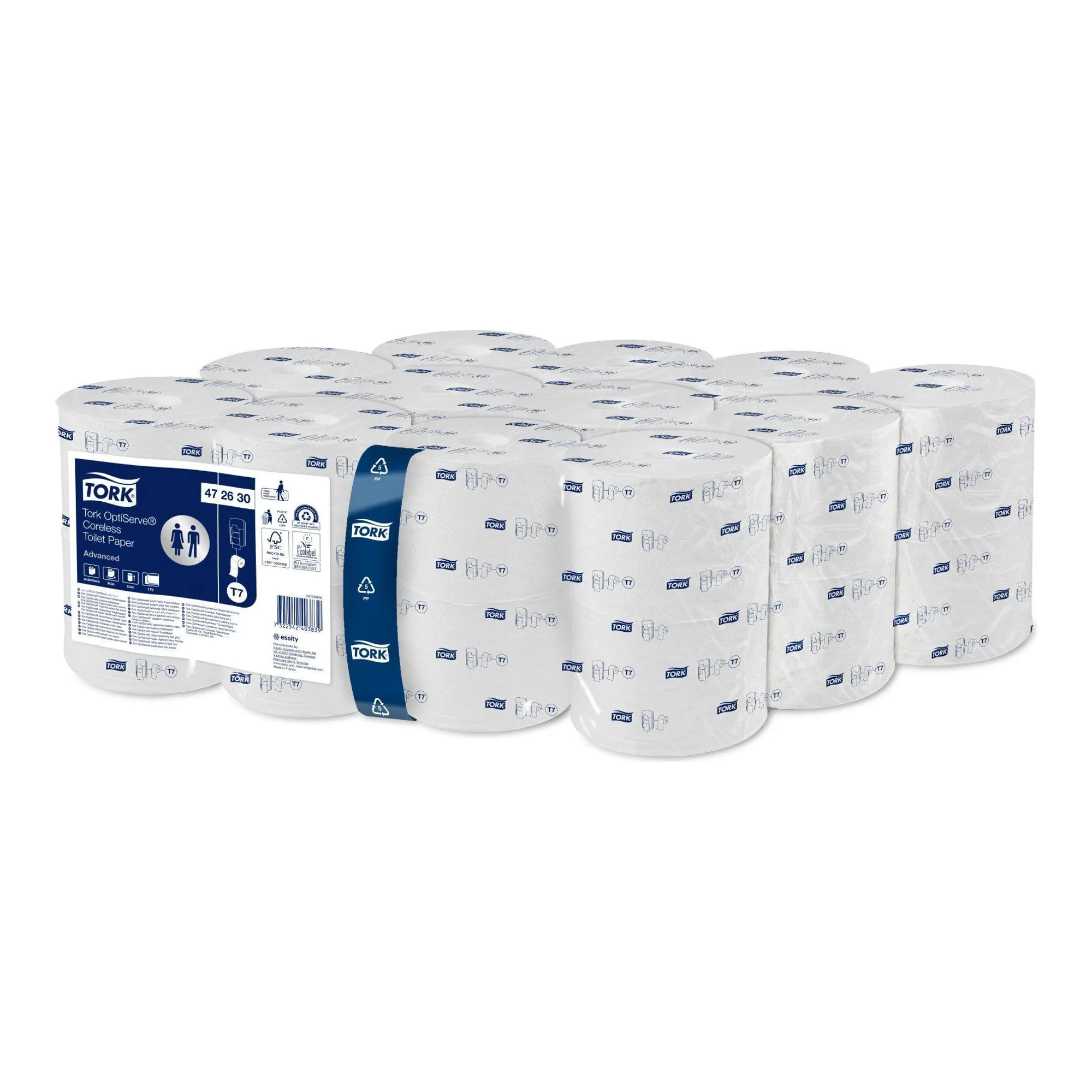 Tork Hulsloos Mid-size Toiletpapier 2-laags Wit T7 Advanced (24x900 vel)
