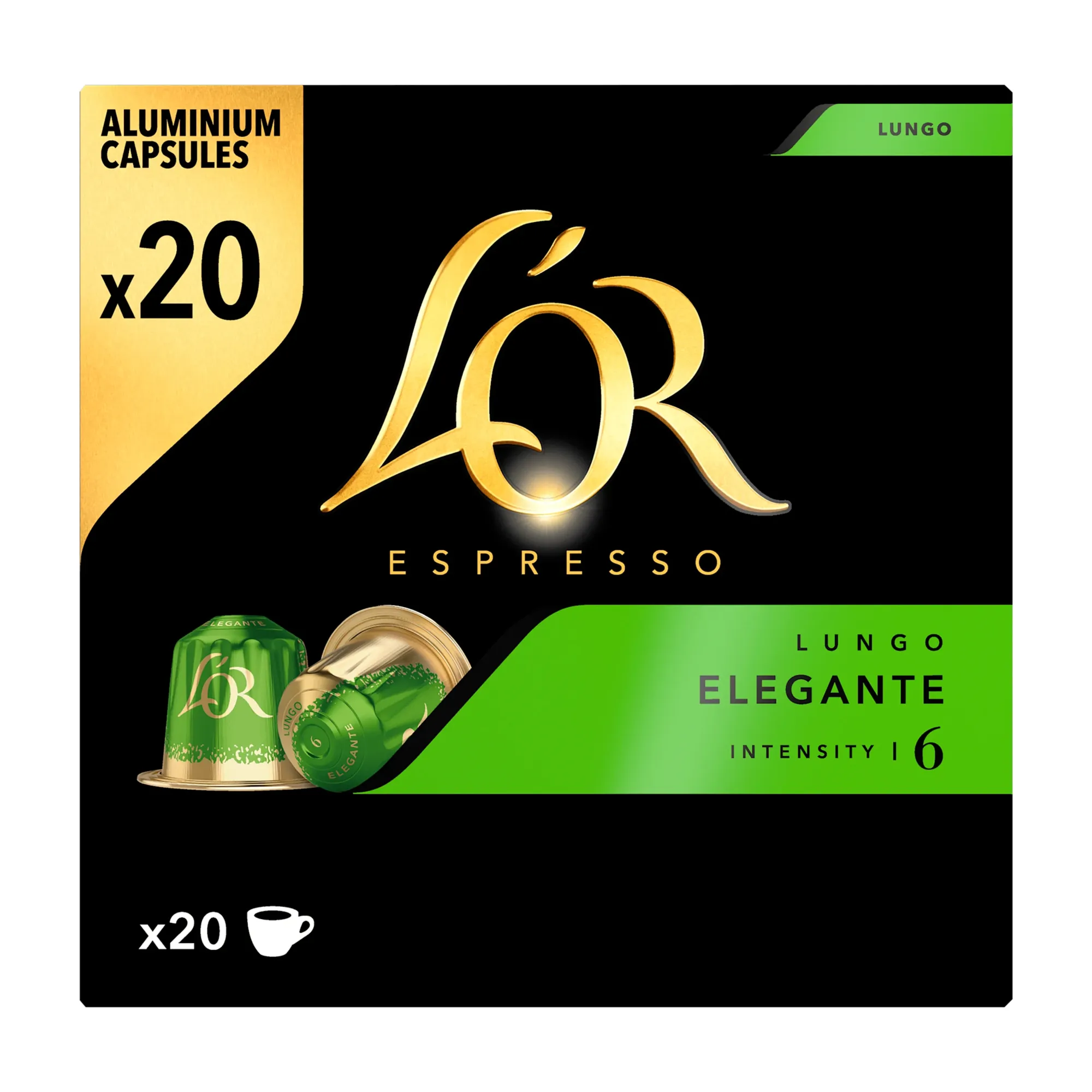 L'OR Espresso Lungo Elegante (20 cups)