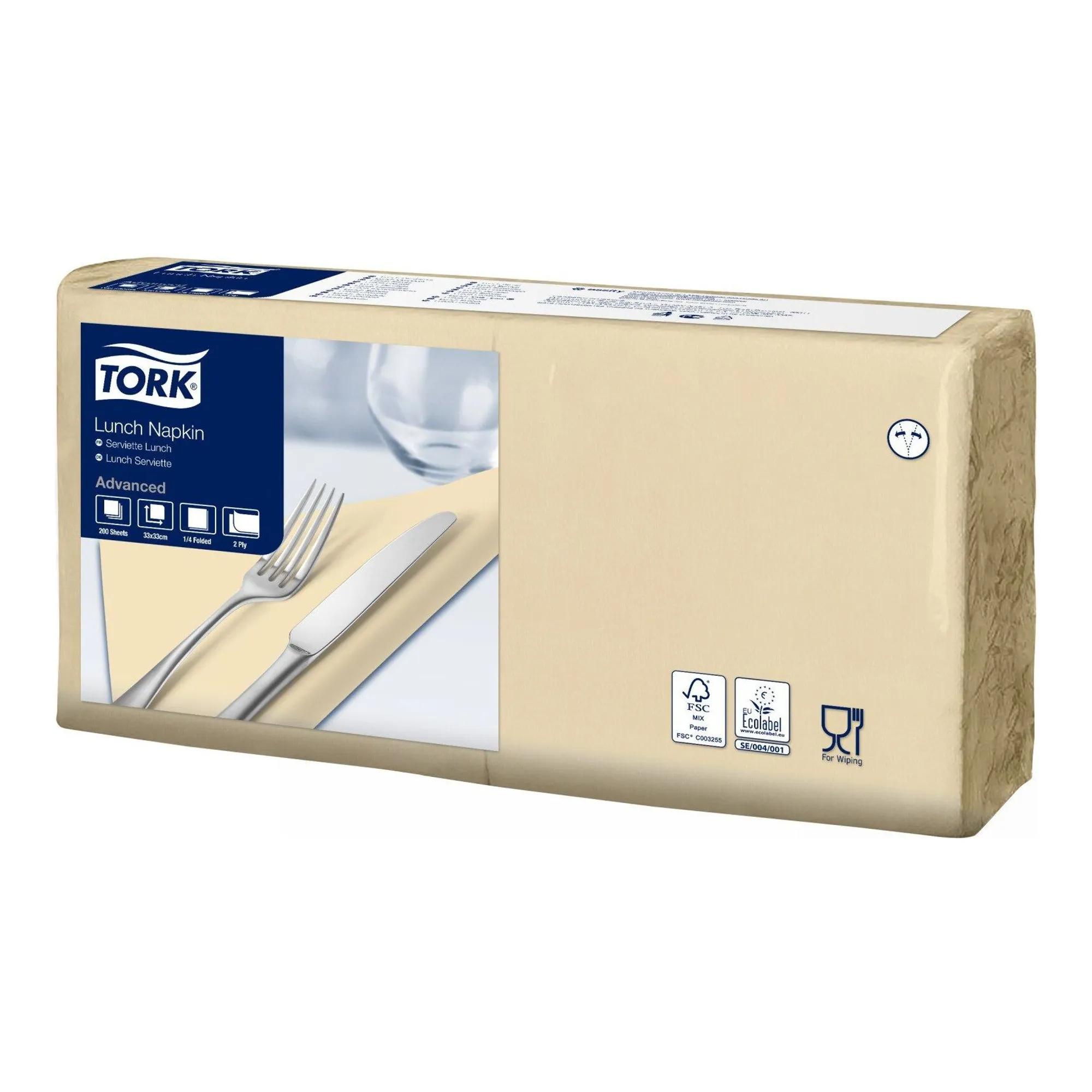 Tork Lunch Servet Zand 33 cm (200 stuks)