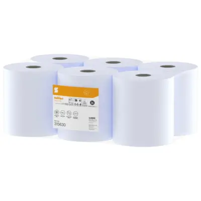 Satino Comfort Midi Poetsrollen Blauw 1-laags (6x300m)
