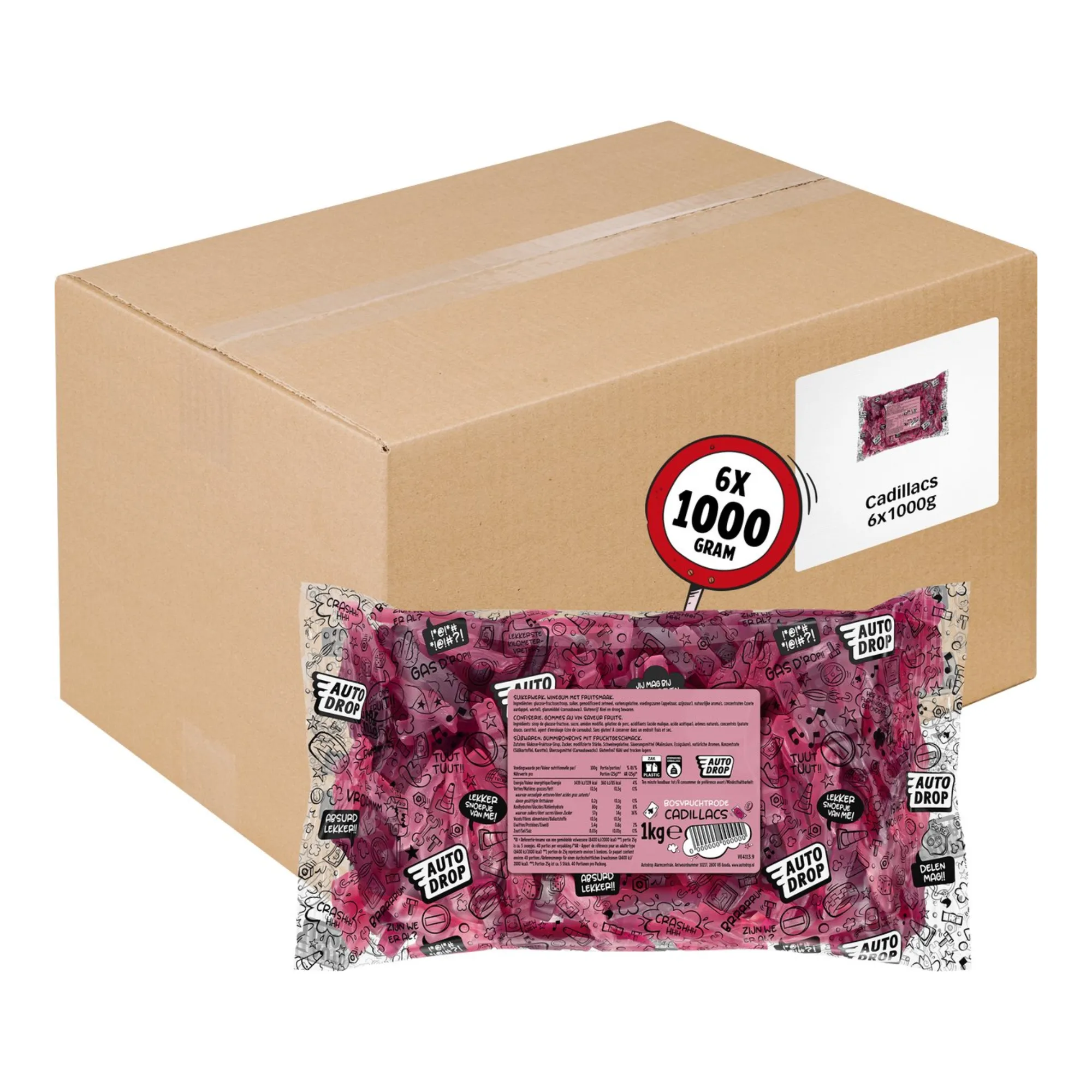 Autodrop Rode Cadillacs (6x1kg)