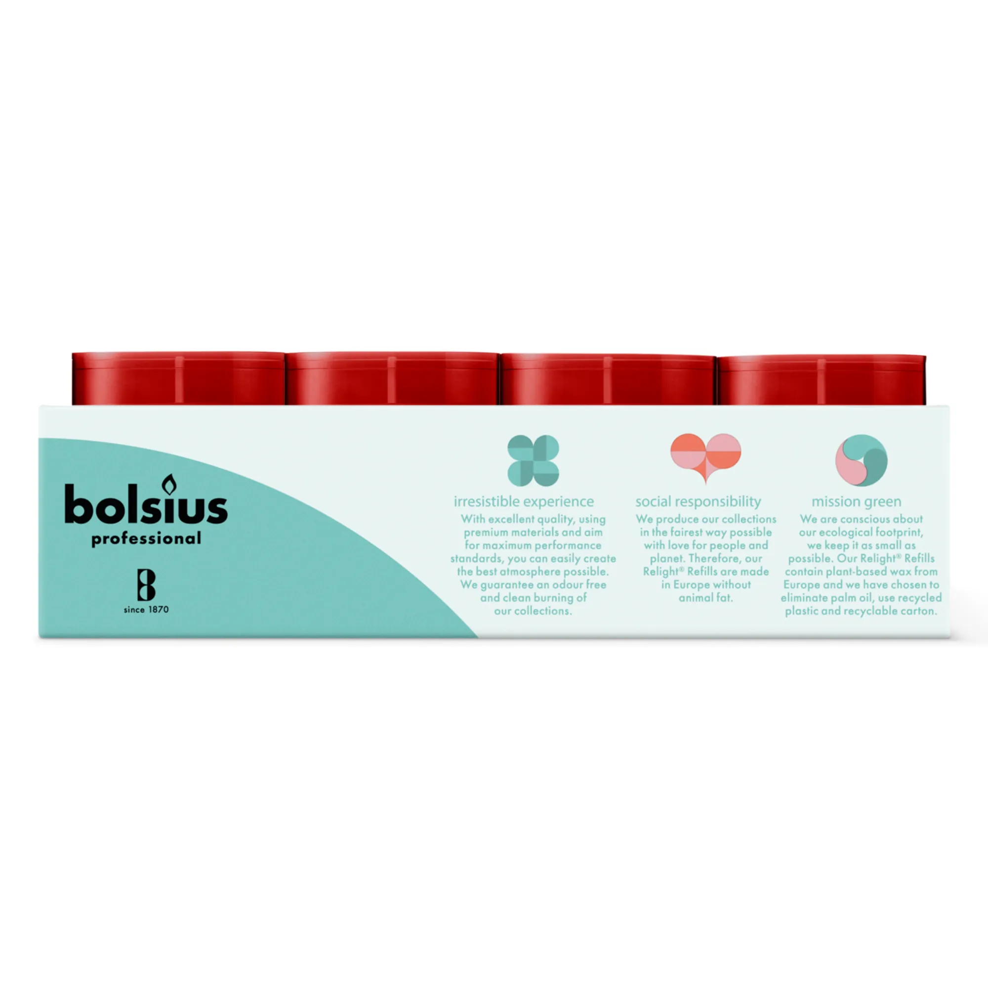 Bolsius Relight Navulling Rood (20 stuks) - Afbeelding 4