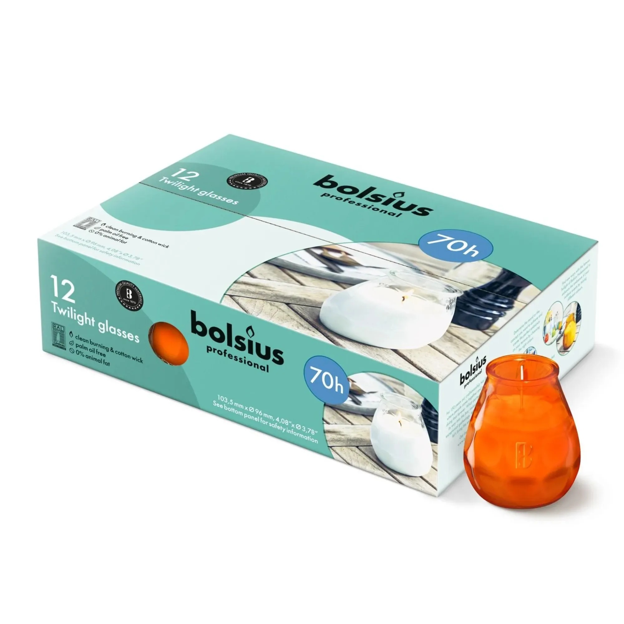 Bolsius Twilight Oranje (12 stuks)
