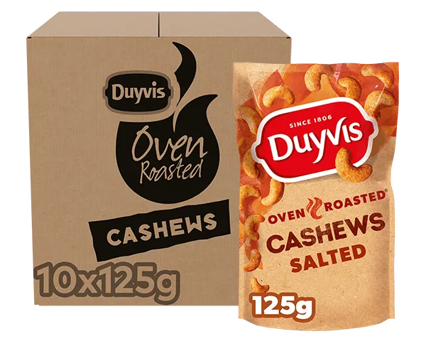 Duyvis Dry Roasted Cashews (10x 125gr)