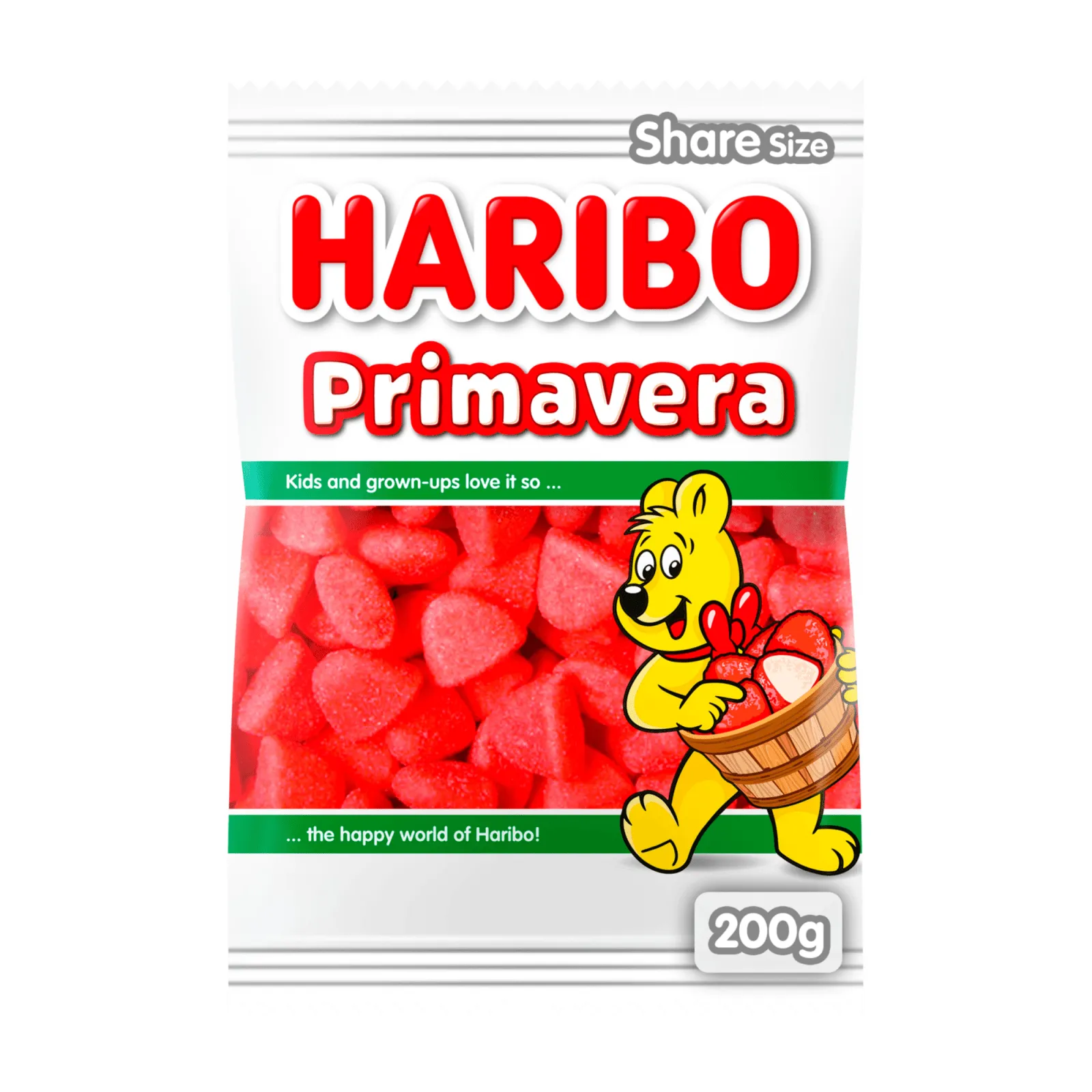 Haribo Schuim Aardbeien Zak (9x 200gr)