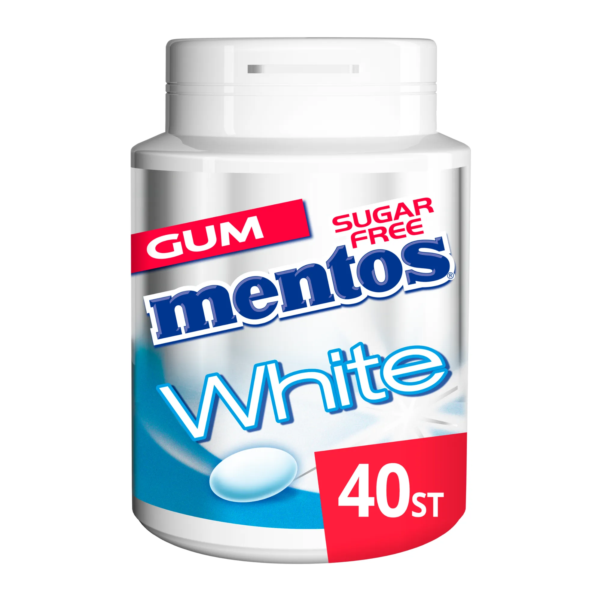 Mentos Kauwgom White Sweetmint Bottle (6x 40 stuks)