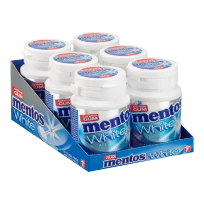 Mentos Kauwgom White Sweetmint Bottle (6x 40 stuks)