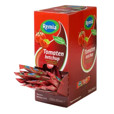 Remia tomatenketchup sticks (150x 20ml)