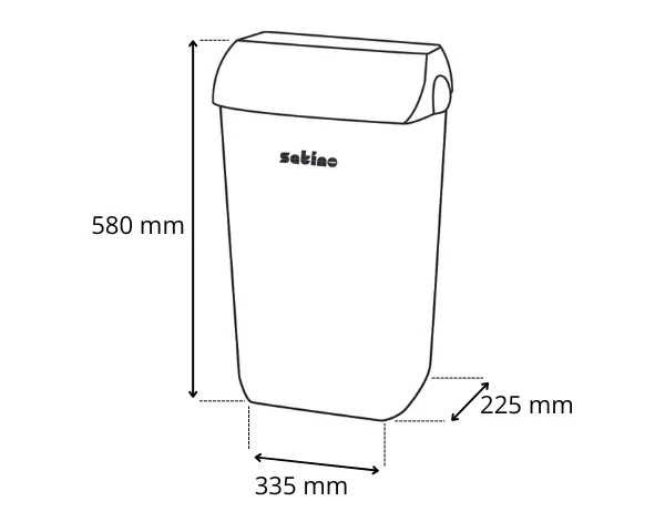 Satino Afvalbak Wit (23 liter)