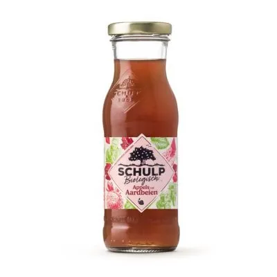 Schulp Appel & Aardbeiensap Biologisch Flesje (15x 20cl)