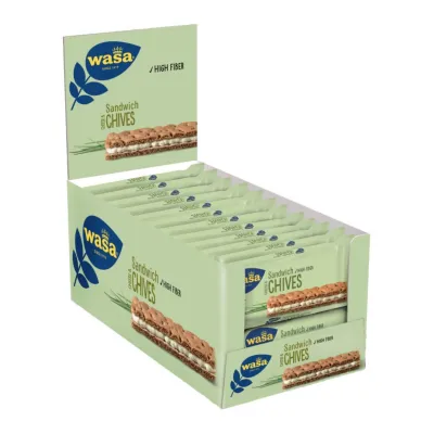 Wasa Sandwich Cream Cheese En Chives (24x 37gr)
