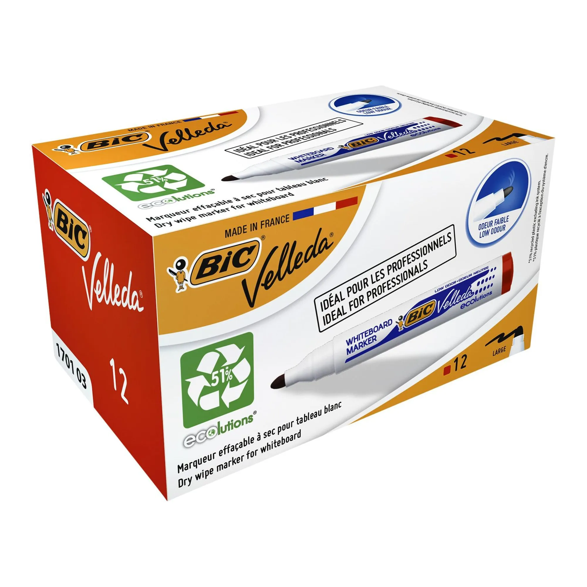 Bic whiteboardmarker 1701 (rood)