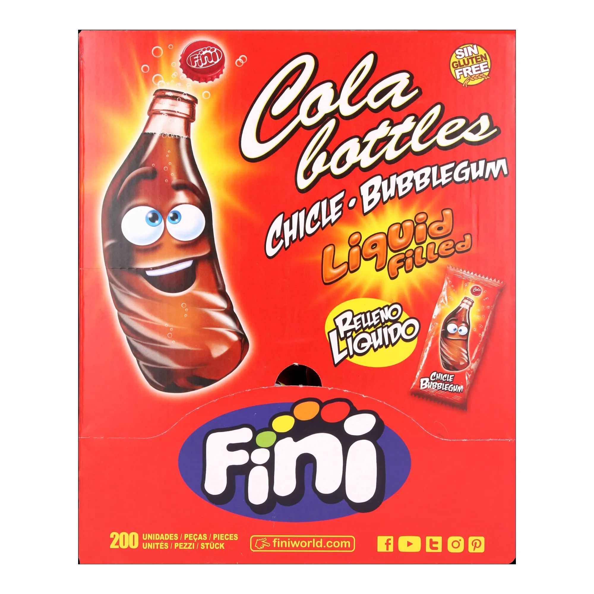Fini liquid cola bottles gum (200 stuks)