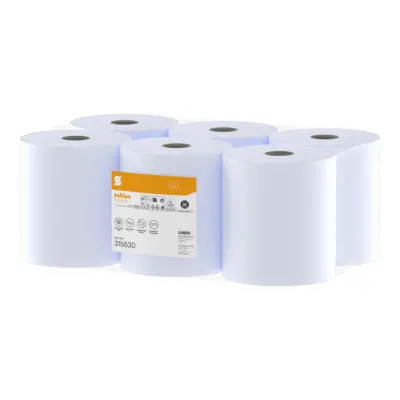 Satino Comfort Midi Poetsrollen Blauw 1-laags (6x300m)