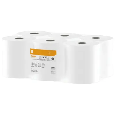 Satino PT1 comfort handdoekrol 2 laags wit (6x 150m)