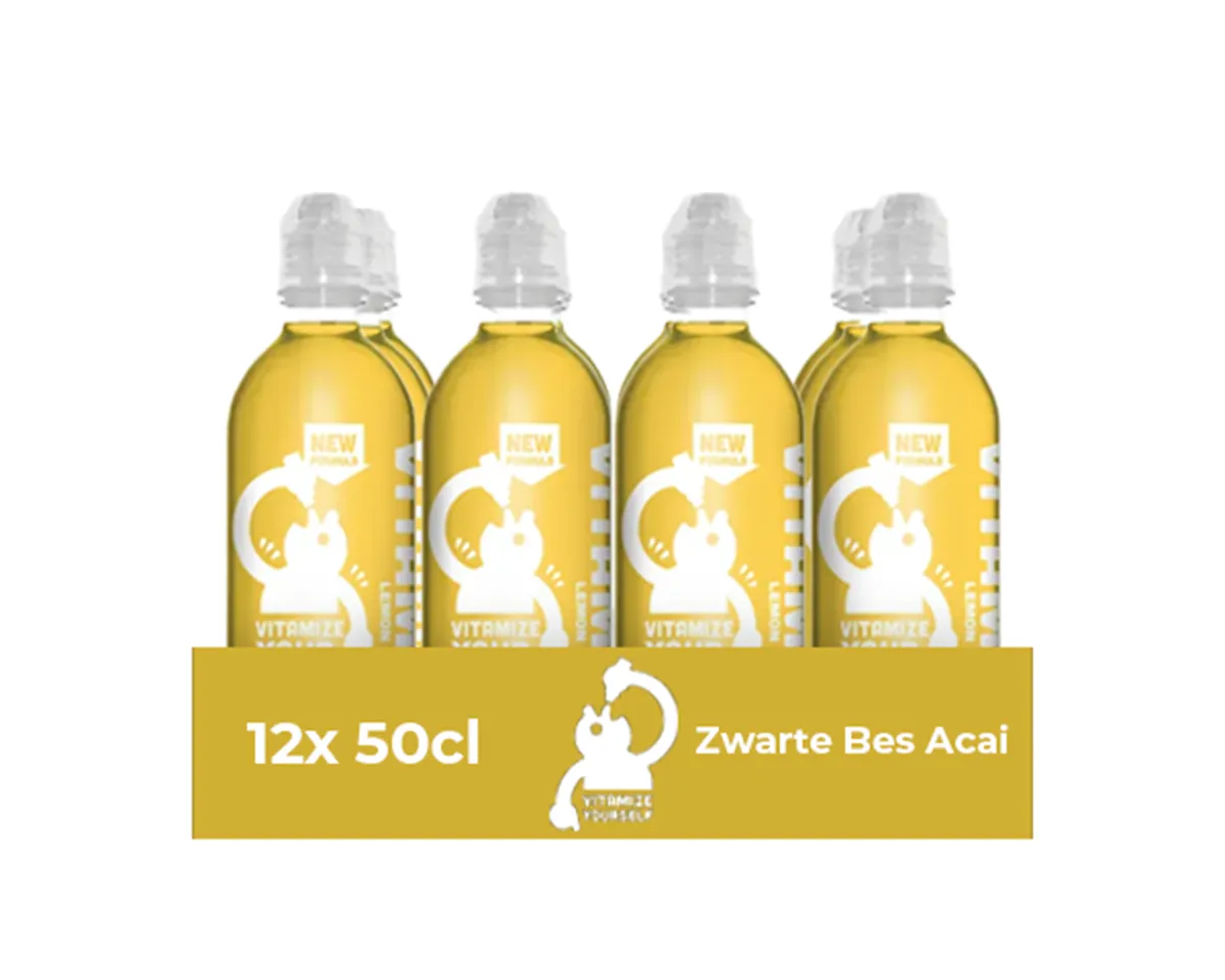 Vitamize focus zwarte bes acai pet (12x 500ml)