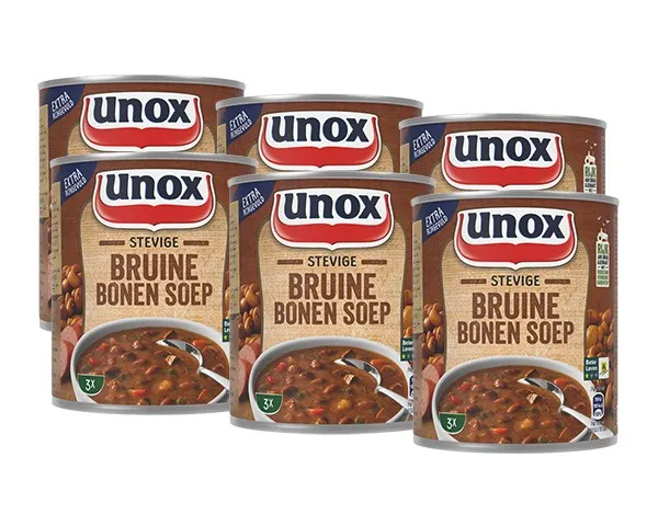 6 bruine bonensoep blikken