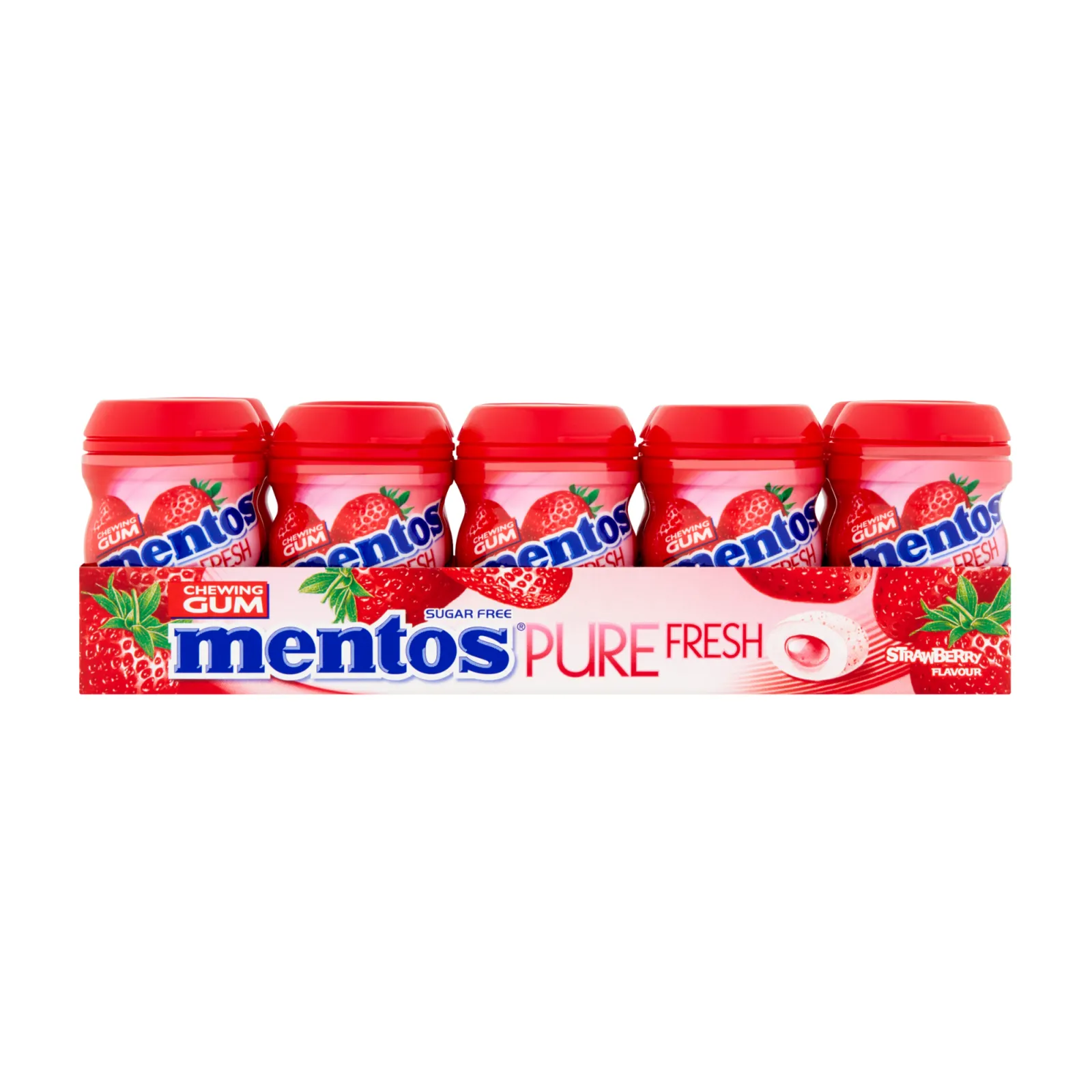 Mentos Kauwgom Pure Fresh Strawberry Mini (10x 12 stuks)