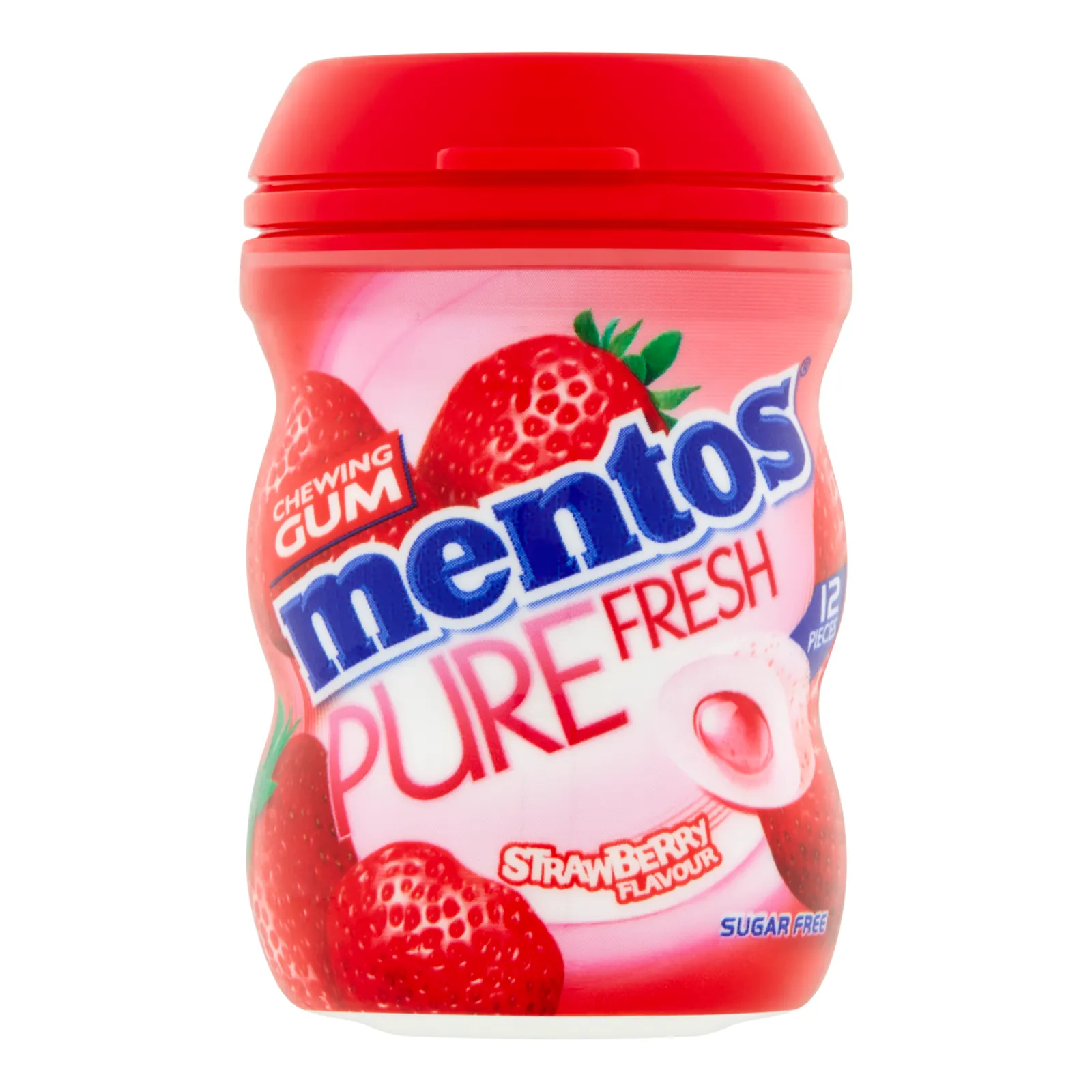 Mentos Kauwgom Pure Fresh Strawberry Mini (10x 12 stuks)