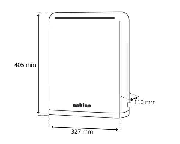 Satino CF1 Midi Poetsroldispenser Wit Kunststof