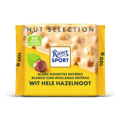 Ritter Sport wit hele hazelnoot (10x 100gr)