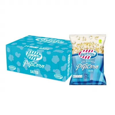 Jimmy’s Popcorn Zout Mini Bag (21x 17gr)
