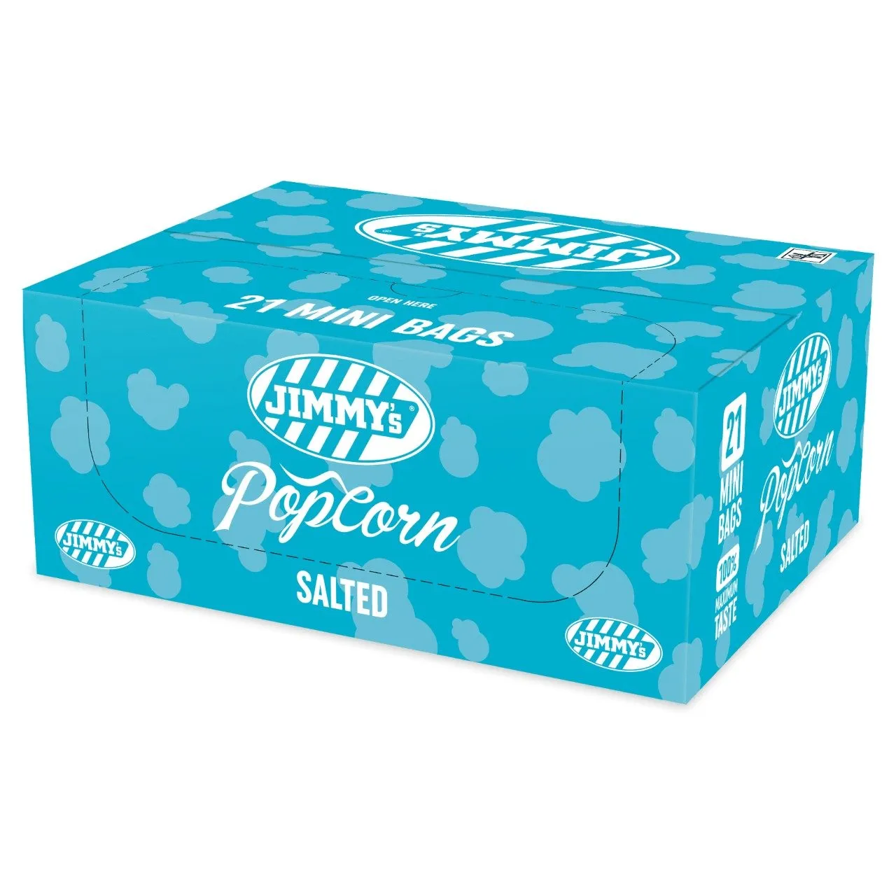 Jimmy’s Popcorn Zout Mini Bag (21x 17gr)