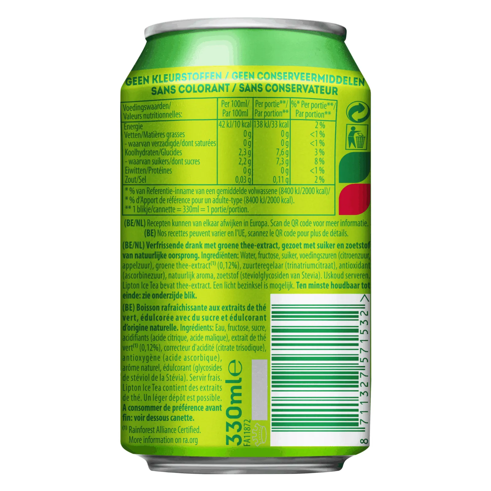 Lipton Ice Tea Green Pure (24x 33cl)