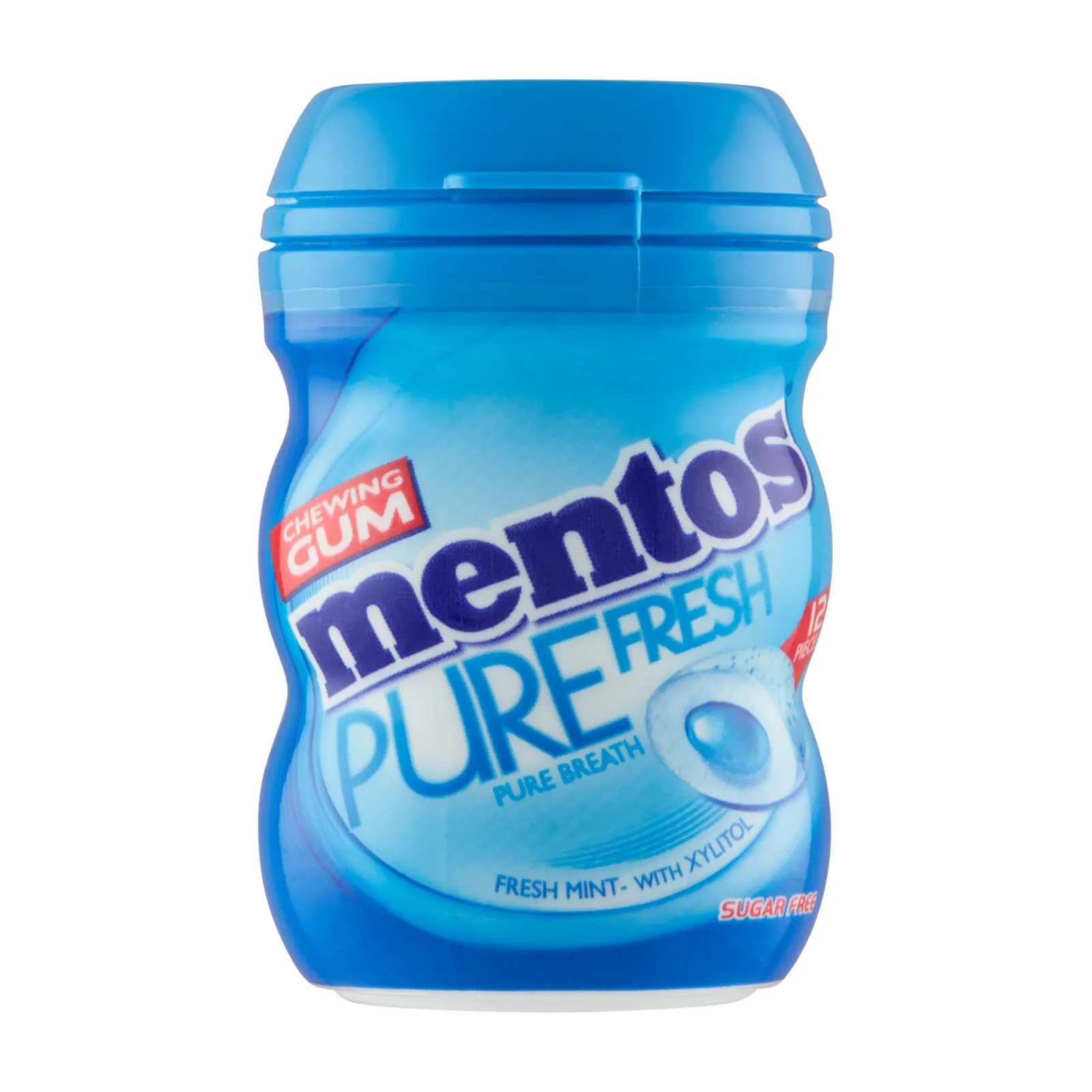 Mentos Kauwgom Pure Fresh mint Bottle (8x 50 stuks)