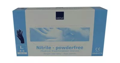 Handschoen nitril blauw poedervrij large