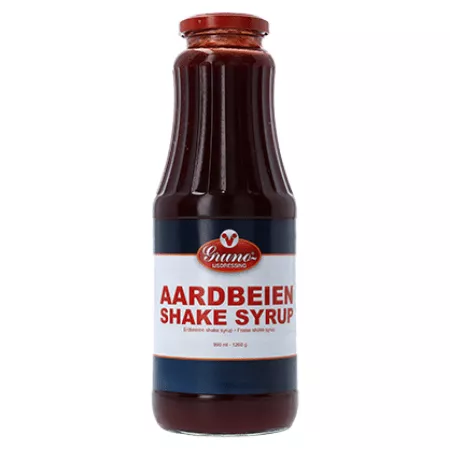 Gruno Shake Siroop Aardbei (1 liter)
