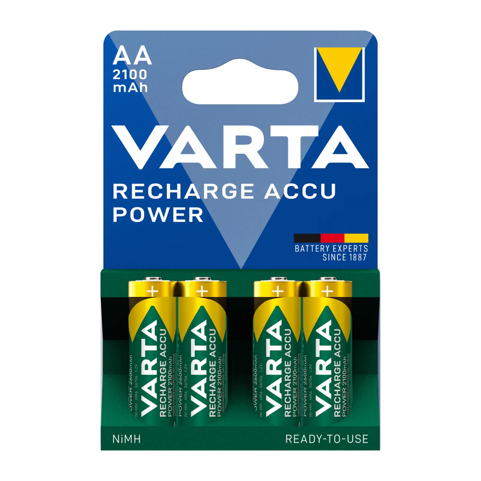 Varta Oplaadbare Batterijen HR6 2100mAh AA (4 stuks)