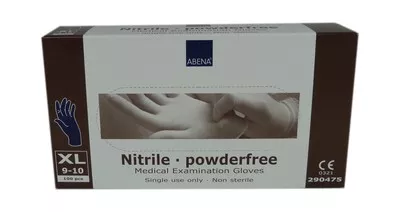 Handschoen nitril blauw poedervrij x-large