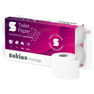 Satino HiLine Kamille Toiletpapier Kleinrollen 3-laags (8×150 vel)
