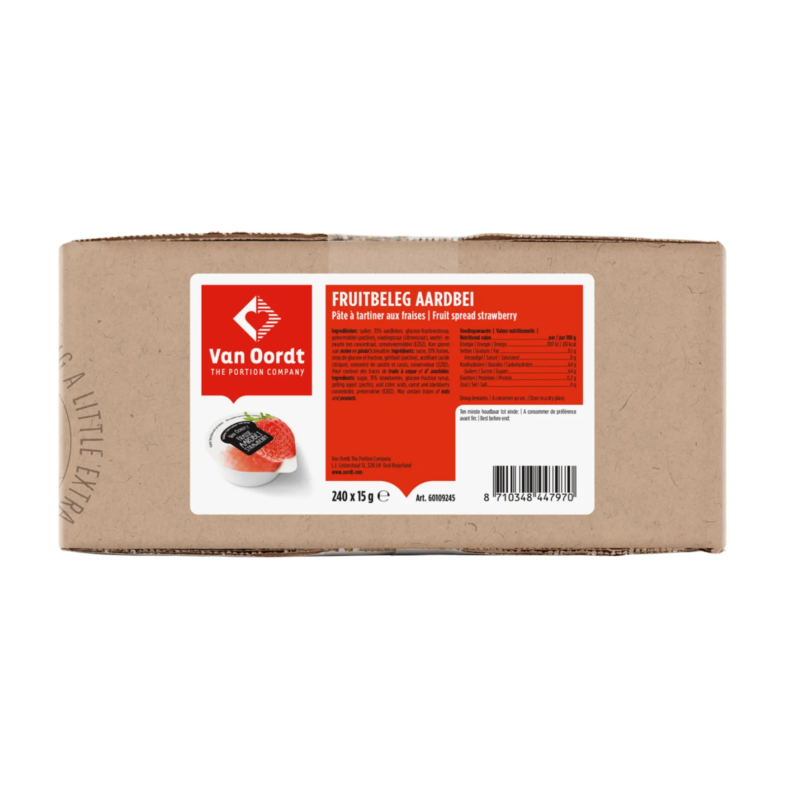Jam Aardbei Cups (240x 15gr)