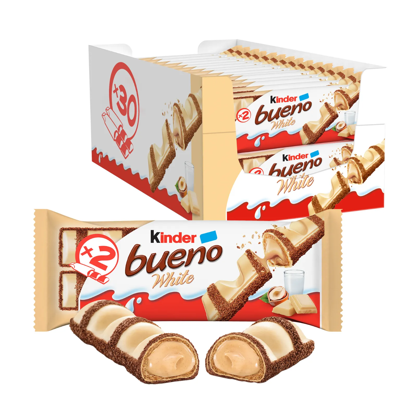Kinder bueno wit reepjes doos voorkant