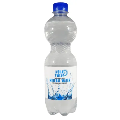 Aqua twist flesje mineraalwater blauw vooraknt