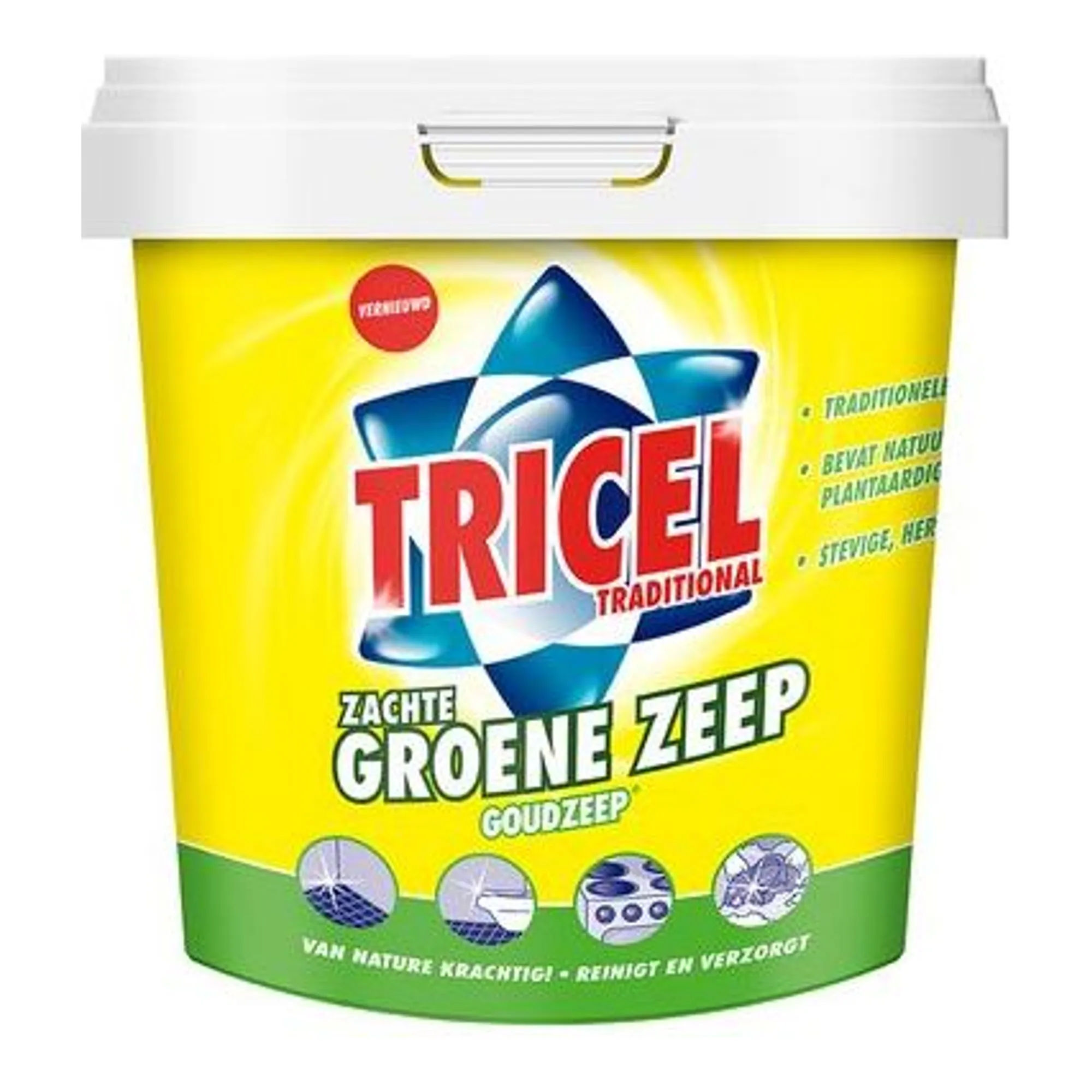 Tricel zachte groene zeep goudzeep (6x 750gr)