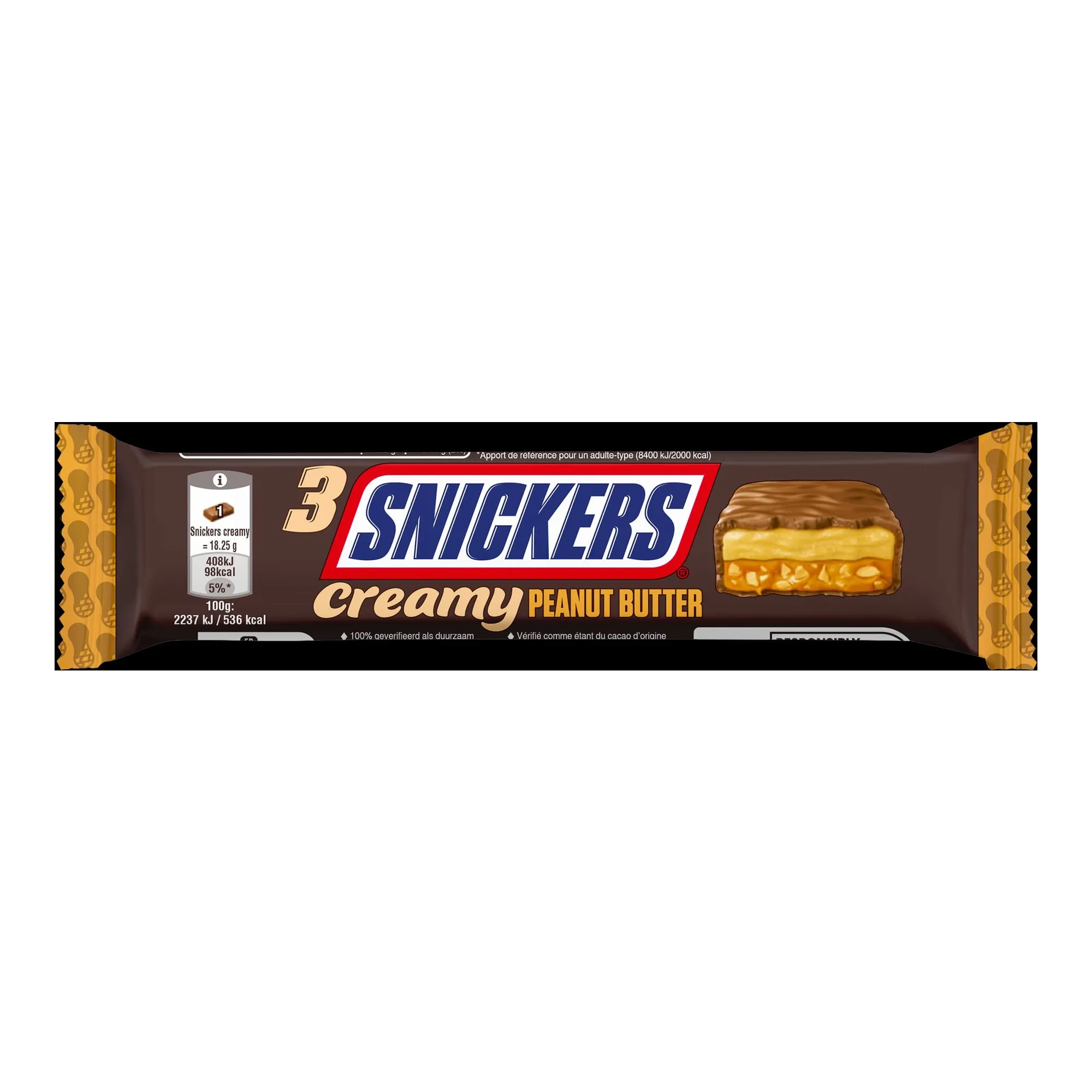 Snickers Creamy Peanut Butter 3-pack (32x 54.75gr)