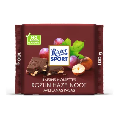 Ritter Sport Rozijn Hazelnoot (12x 100gr)