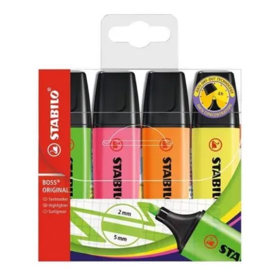 STABILO BOSS ORIGINAL markeerstift, etui van (4 stuks)