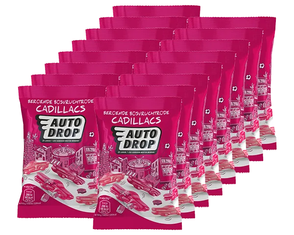 Autodrop Bosvruchtrode Cadillacs zakje (16x 20gr)