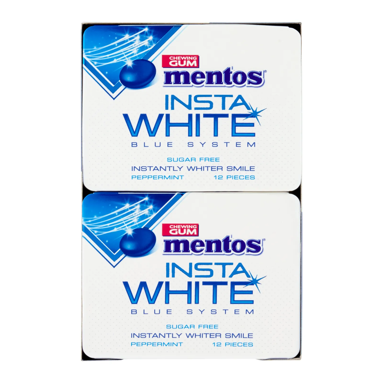 Mentos Kauwgom Insta White Blister (12x 12 stuks)